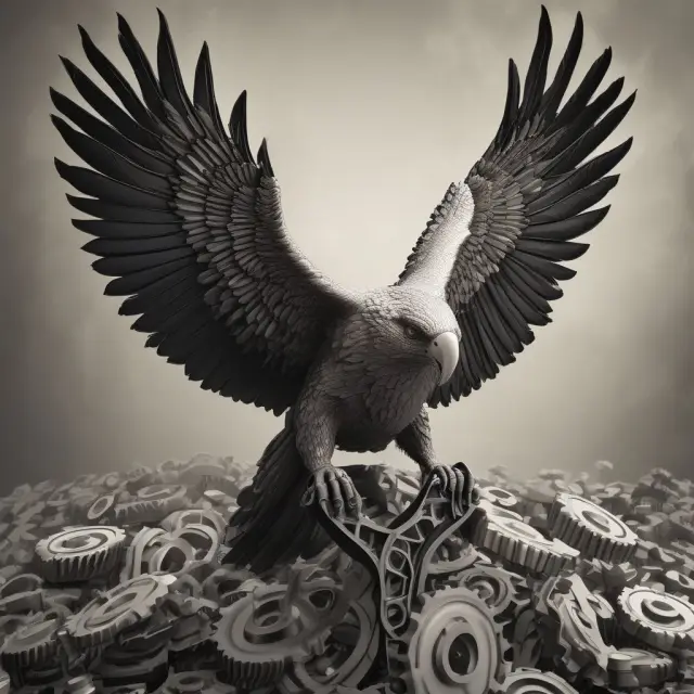 An image of a grinder strategy represented by interconnected gears, value investing symbolized by a pearl held in an open hand, and momentum trading illustrated by feathers floating on the wind.