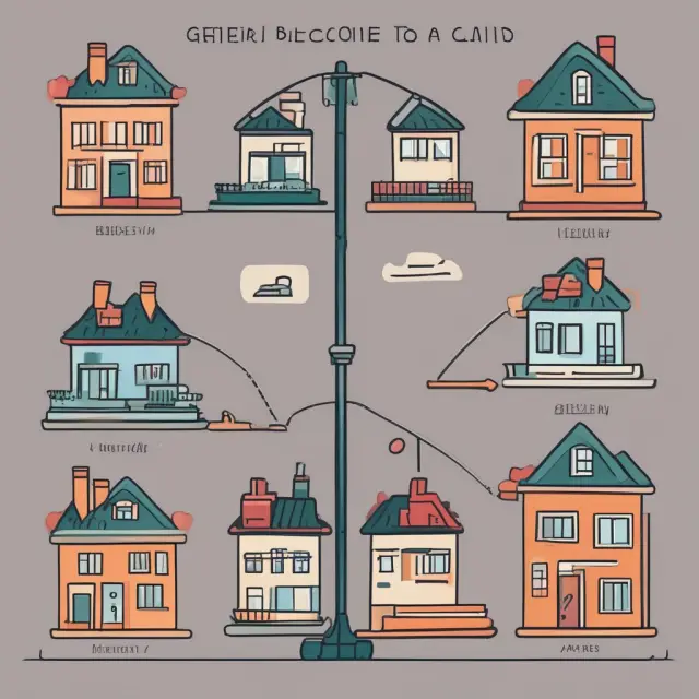 Two scales with rental income on one side and property value on the other, balanced by a GIM pendulum