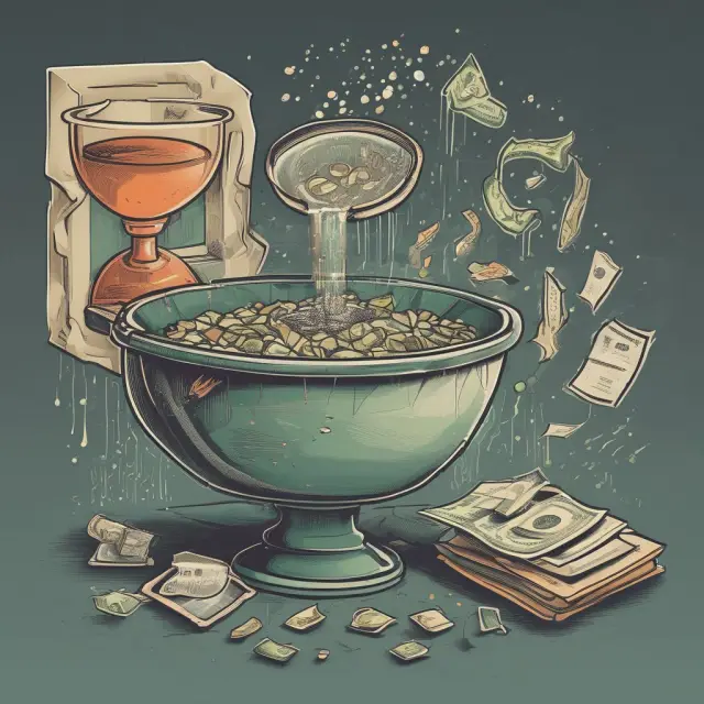 A metaphorical representation of the gross-income test as a sieve that filters out sources of income exceeding the predetermined threshold.