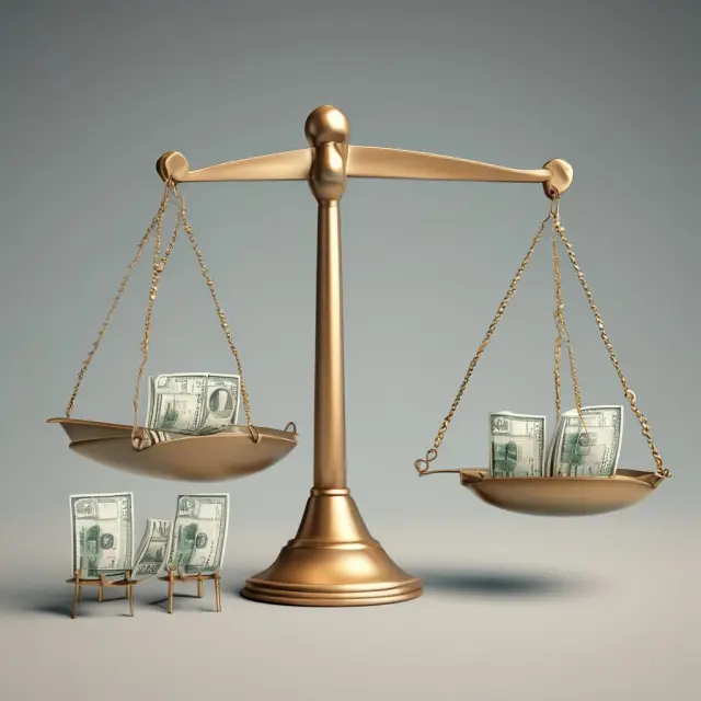 Dependent unable to meet income requirements, causing deduction denial. Dollar signs slide off a tipping scale.