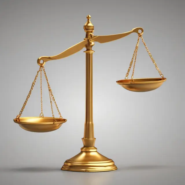 Golden scales with an inflated balloon on one side representing high inflation and a weighted ball on the other signifying interest rates maintaining balance