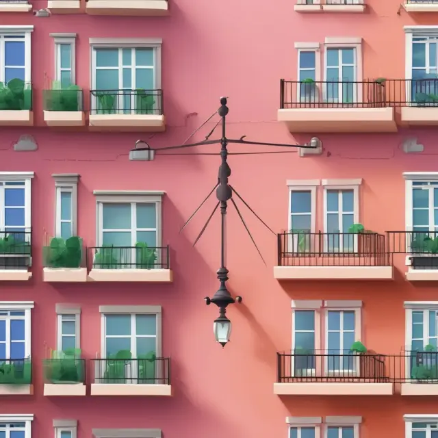 Tenant and landlord standing on opposite ends of a scale, with clear communication keeping it balanced.