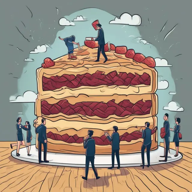 Insurer transferring a portion of a risk pie to a reinsurer as part of a risk cession agreement. Reinsurer receives premium in return.
