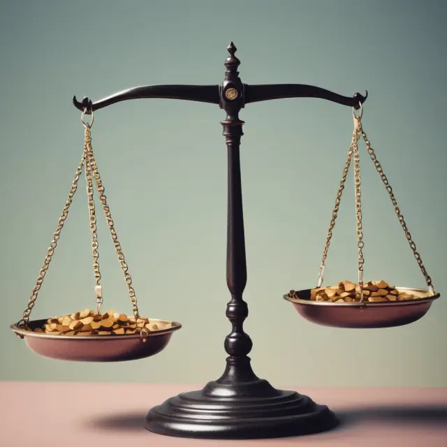 Image of scales balancing gross and net returns with the text 