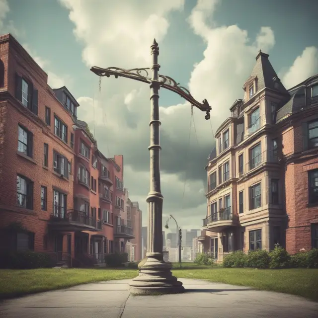 A scale balancing gross yields from real estate and bonds with tax implications.