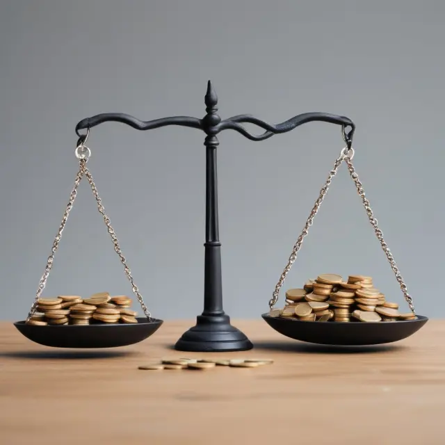 Comparison of Gross Profit and Gross Margin scales with coins representing revenue and costs