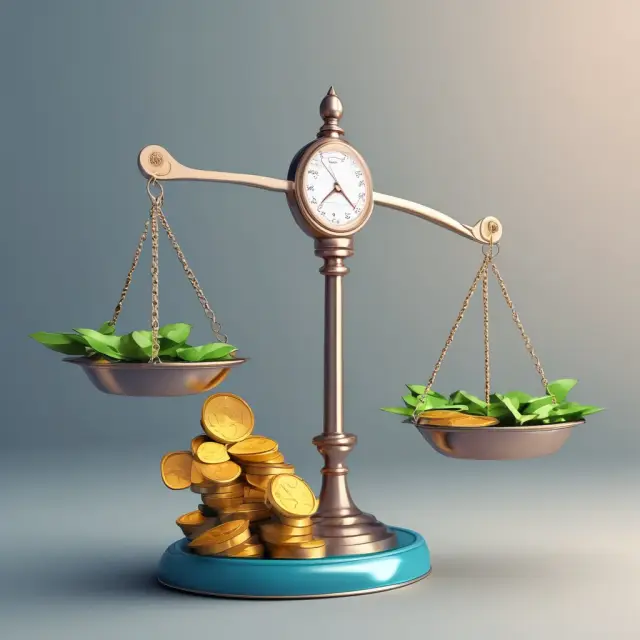 A set of scales with net sales tipping the balance against cost of goods sold, indicating a positive gross profit situation.