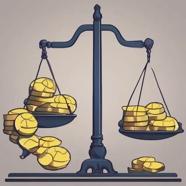 Golden scales balanced on revenues shifting towards cost of goods sold, highlighting the importance of understanding gross profit components in financial analysis.