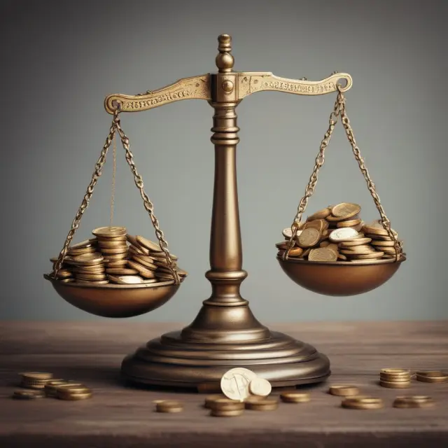 Scale comparing gross profit coefficients of institutional investor targets