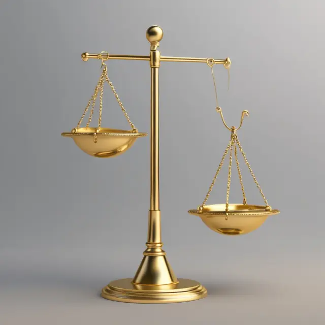 A golden scale evenly balanced by dollar signs represents the calculation of gross sales.