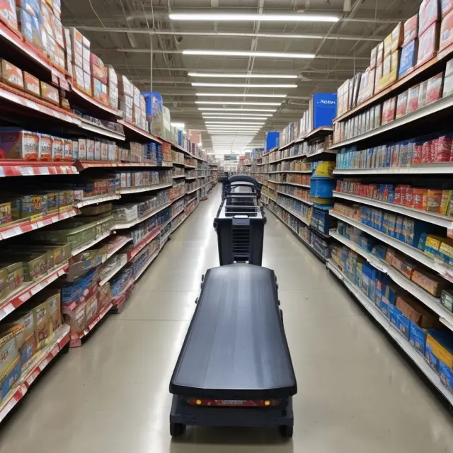 Image of scales displaying the massive gross sales figures for retail giants Walmart and Costco