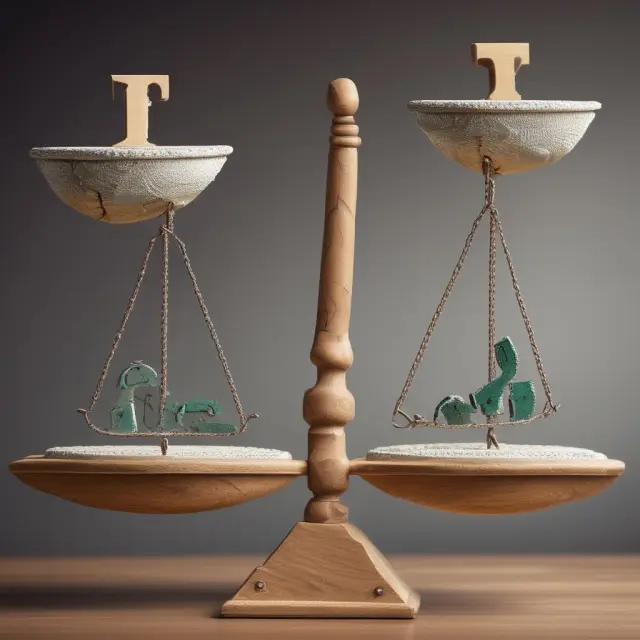 Scales balanced between Manager