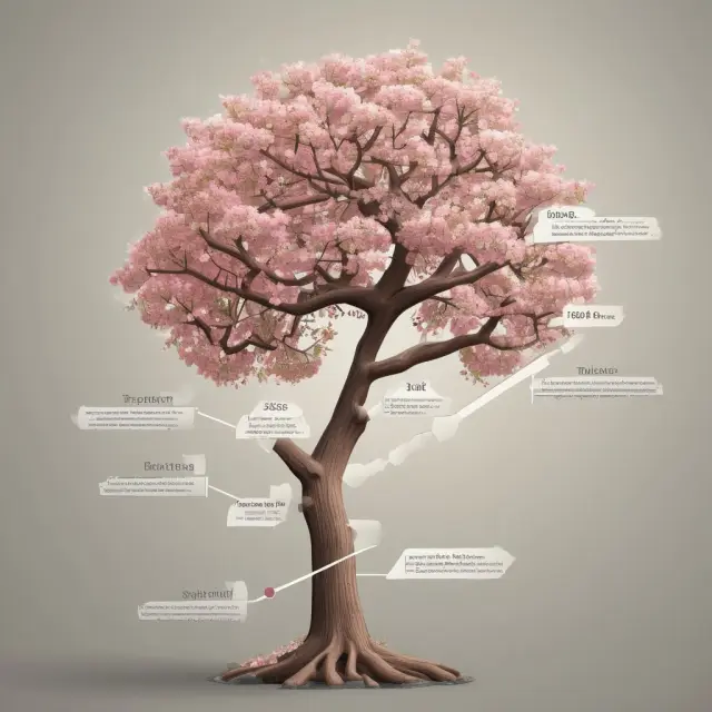 A timeline adorned with key events in the history of US group health insurance development, culminating in a lush tree representing its current growth