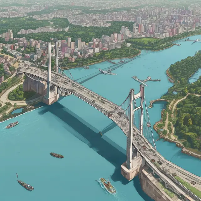 An image of a sturdy bridge connecting representatives from the Group of 11 (G-11) and Group of Seven (G7), signifying international cooperation for sustainable economic growth, peace, and security.