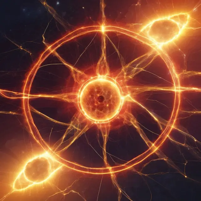 Three suns symbolizing Mexico, Colombia, and Venezuela merging their energy networks through interconnected power grids and gas pipelines