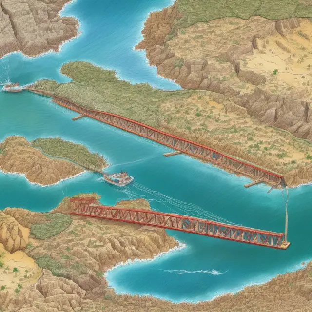 A vibrant, metaphorical bridge connecting Mexico, Colombia, and Peru, representing the Pacific Alliance
