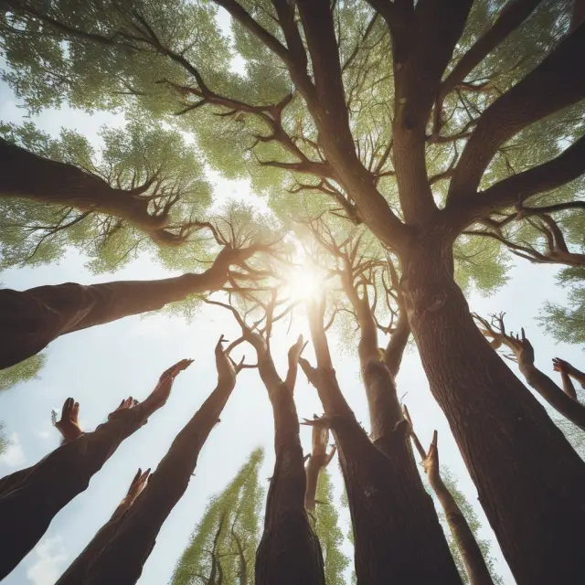 An employee joins a corporate tree, symbolizing group term life insurance coverage. The tree represents growth through eligibility and enrollment processes.