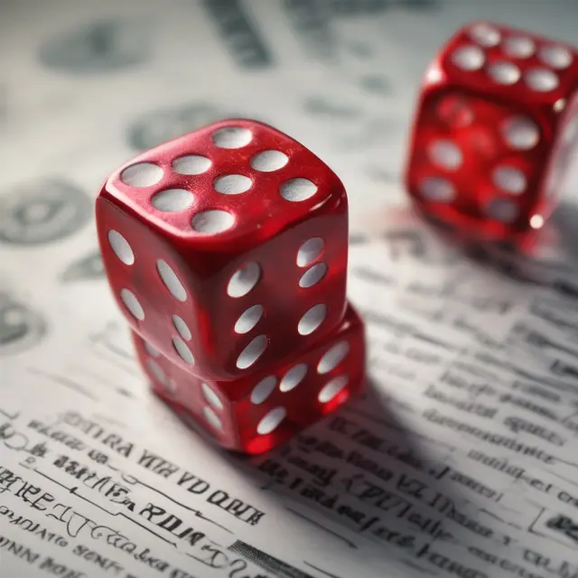 An image of an insurance policy represented as a set of dice, with some dice displaying high payout numbers while others show low or no dividends