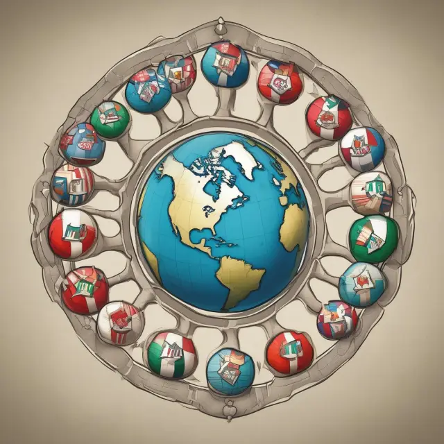 A table of ten countries protecting a globe, signifying the Group of Ten