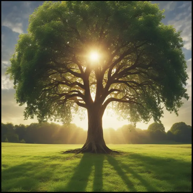 Sunbeams watering a tree symbolizing meeting creditworthiness, income growth, and loan requirements for a growing-equity mortgage