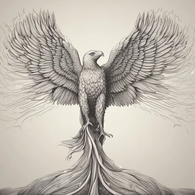 An eagle representing exponential growth takes flight above a slowly ascending tree symbolizing logarithmic growth, emphasizing their distinct patterns.
