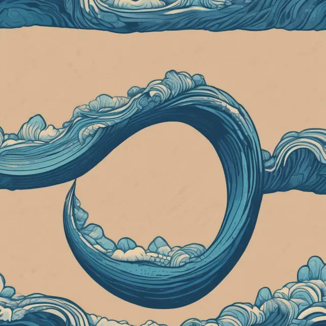 Blue wave amplifying from a pebble: Compound Interest