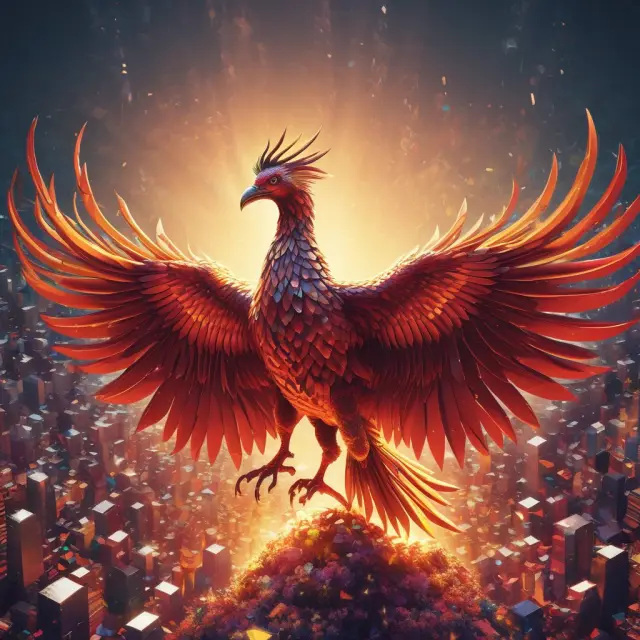 An image of a mythical phoenix emerging from a sea of data, illustrating the emergence of growth industries driven by regulatory changes and shifting consumer preferences