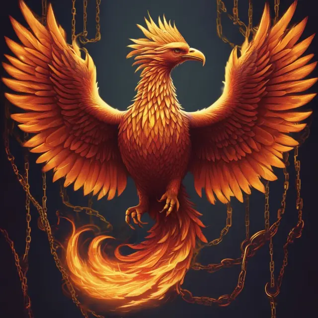 Image of a phoenix emerging from shackles, symbolizing industries that grow from regulatory changes