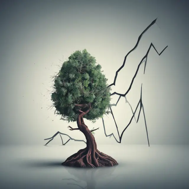 A sailor braving stormy seas with a compass, map, and anchor to navigate growth investing risks: market volatility, valuation dangers, company risks, and investor biases.