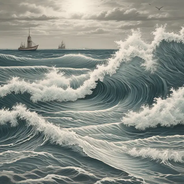 Image of historical and forward-looking growth rates, represented as waves colliding to highlight their interplay in assessing a company