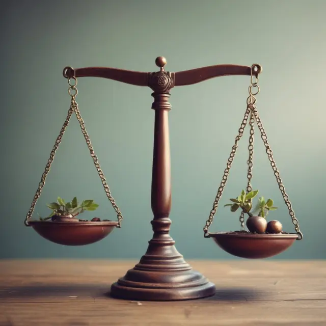 Scales representing Growth and Value stocks, balancing diversification, risk tolerance, portfolio management, and time horizon.