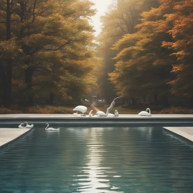 Swans diving in a pool representing PRPPs; savings from collective bargaining and flexible investment options