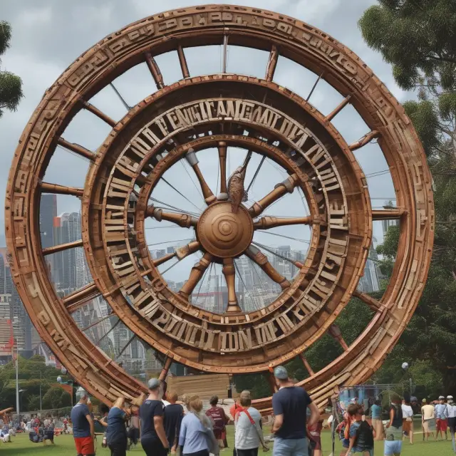 An enormous GST wheel generates wealth while an observant eagle represents the Generation-Skipping Transfer Tax, symbolizing the differences between these two important taxes.