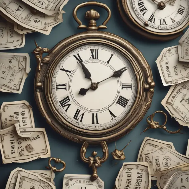 Image of a clock with several open GTC order tickets attached as pendants, emphasizing the importance of monitoring GTC orders before they expire