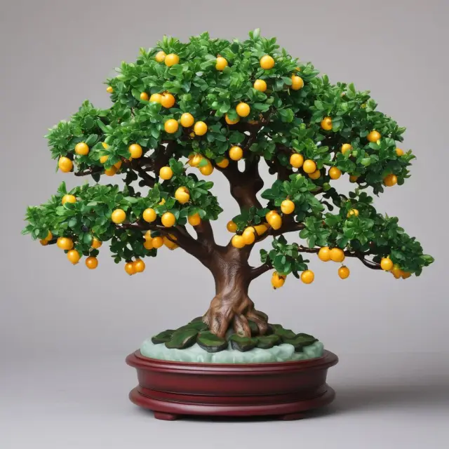 Jade tree laden with gold fruits symbolizing the power of Guanxi in building strong relationships and uncovering business opportunities in China.