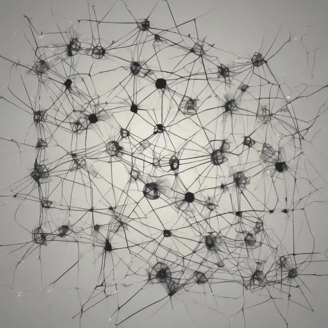 An intricate network of interwoven relationships, symbolizing the power and benefits of Guanxi