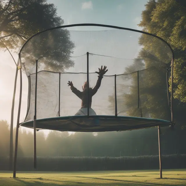 A trampoline with hands forming a safety net represents the vital role of guarantors in ensuring timely loan repayment.