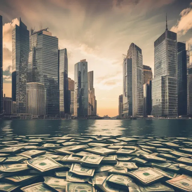 A vast ocean representing partnership income surrounded by rocks symbolizing net losses from guaranteed payments