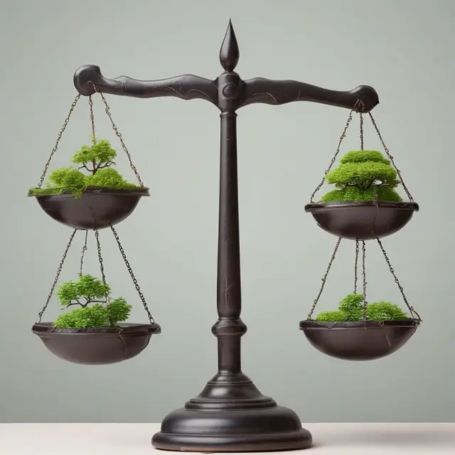 A pair of scales balancing between traditional and guaranteed renewable insurance policies, symbolizing the choice and stability in choosing a guaranteed renewable policy