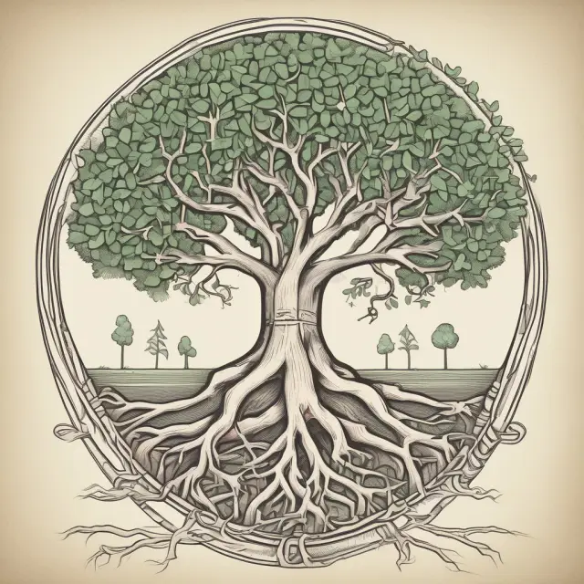 A shielded tree represents the relationship between a bond issuer and a guarantor, with intertwined roots symbolizing mutual protection