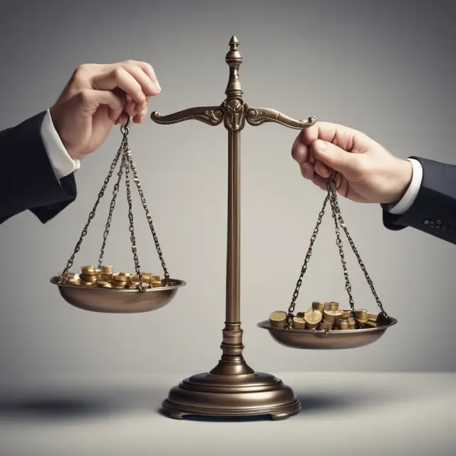 A balance scale with 