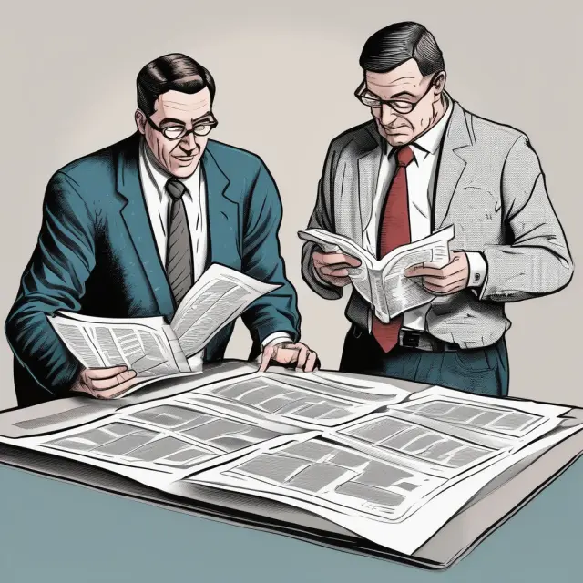 Two individuals carefully examining tax regulations for life insurance policies and investment vehicles