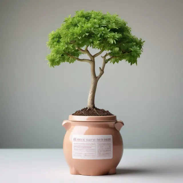 Image of a tree growing from a pot filled with money coins, symbolizing tax-deferred growth via the guideline premium and corridor test in insurance policies