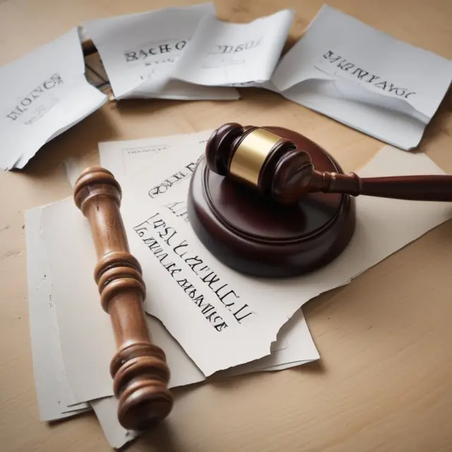 A judge in a courtroom weighing two insurance policies: one policy passes the guideline premium test with a green gavel, while the other fails and is symbolized by a red 