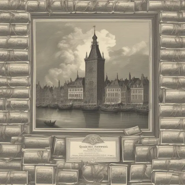 An illustration of Guilder Shares acting as tethers, connecting Dutch stocks to their homeland