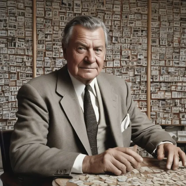 An intricate puzzle depicting Gunnar Myrdal