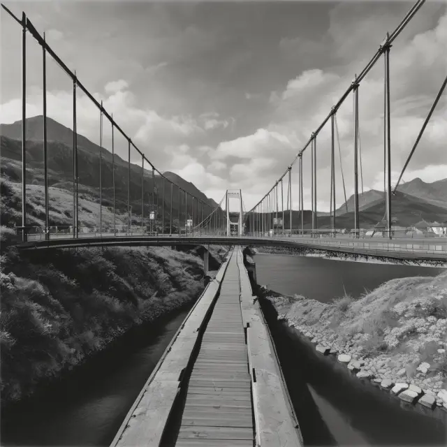An image of a bridge connecting two halves, representing racially divided worlds. This metaphor reflects the work of sociologist Gunnar Myrdal and his efforts to bridge the racial divide in America.