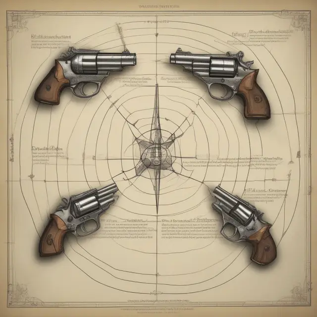 Graph displaying the guns-and-butter curve, symbolizing economic production possibilities, with a compass illustrating the tradeoffs between military spending and domestic production needs