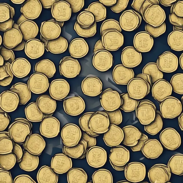 Gold coin with Haas logo emerging from a pool of graduates, representing investment and career opportunities