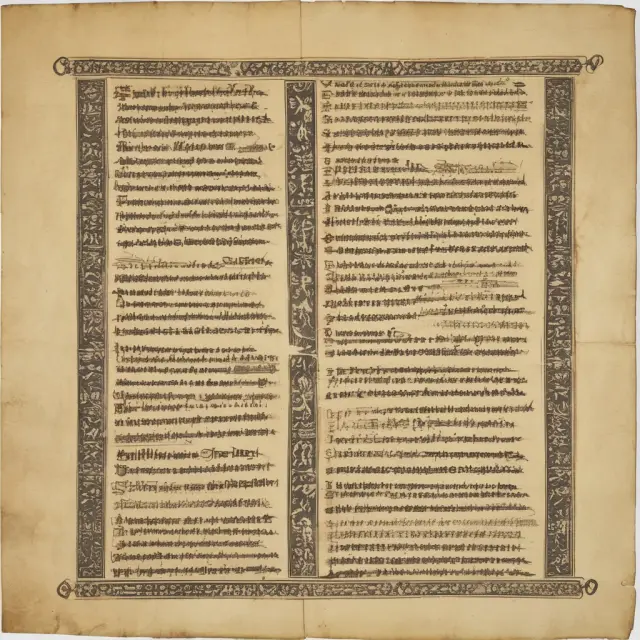 An intricately illustrated scroll depicting different habendum clauses for real estate transactions: timeshares, lifespan leases, and treaty lands.